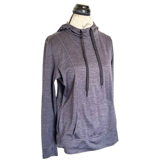 Avia Womens Purple Hooded BurnOut Pullover Drawstring Thumb Hole Size Large - Picture 3 of 12